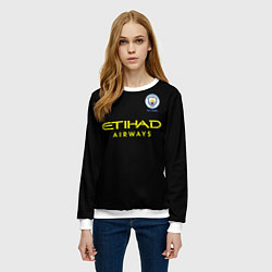 Свитшот женский Manchester City away 19-20, цвет: 3D-белый — фото 2