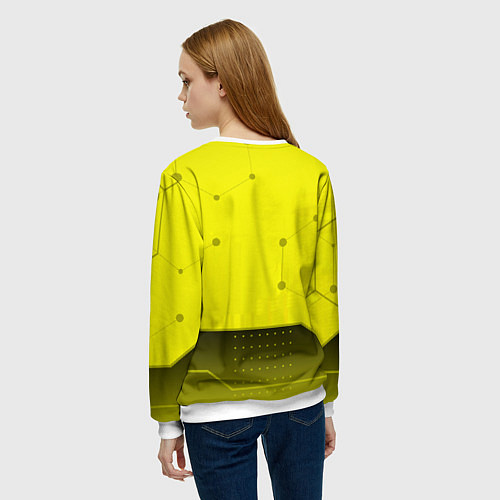 Женский свитшот CYBERPUNK 2077 / 3D-Белый – фото 4