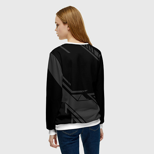 Женский свитшот Cyberpunk 2077: Grey Samurai / 3D-Белый – фото 4