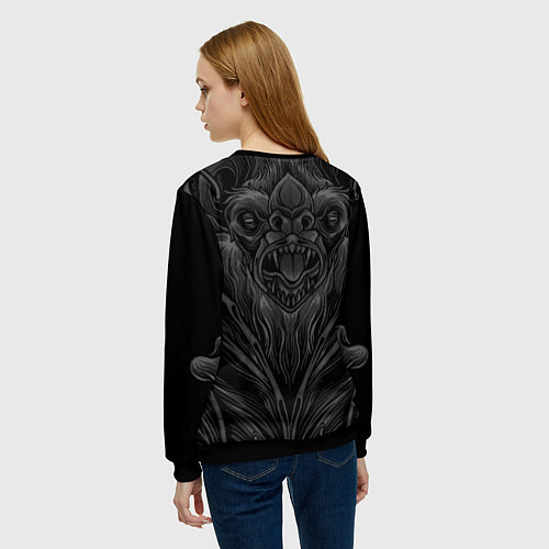 Женский свитшот Metallica мышь летучая / 3D-Черный – фото 4