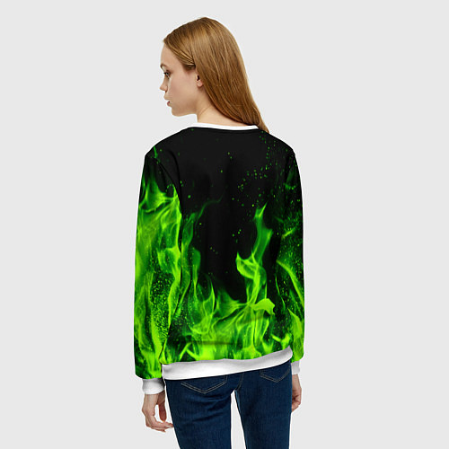 Женский свитшот L letter flame / 3D-Белый – фото 4