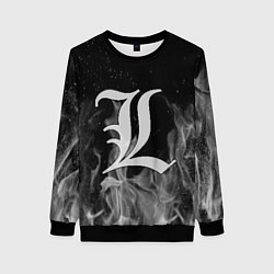 Женский свитшот L letter flame gray