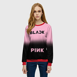 Свитшот женский Blackpink - розово-черный, цвет: 3D-красный — фото 2