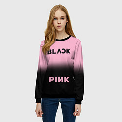 Свитшот женский Blackpink - розово-черный, цвет: 3D-черный — фото 2