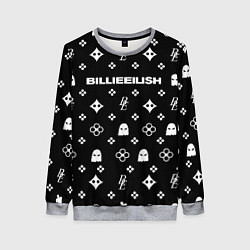 Свитшот женский Billie Eilish: Black Pattern, цвет: 3D-меланж