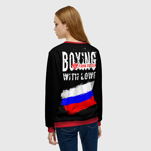 Женский свитшот Boxing from Russia / 3D-Красный – фото 4