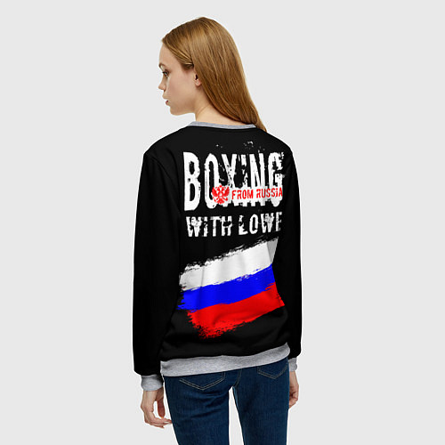 Женский свитшот Boxing from Russia / 3D-Меланж – фото 4