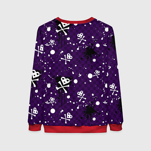 Женский свитшот Эмо 2007 фиолетовый фон / 3D-Красный – фото 2