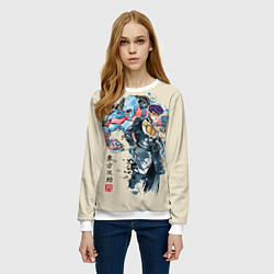 Свитшот женский Приключения ДжоДжо, цвет: 3D-белый — фото 2