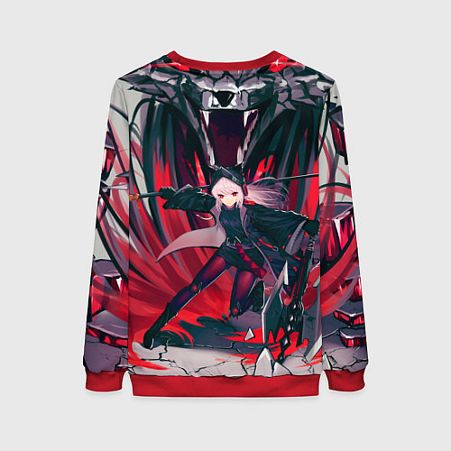 Женский свитшот Arknights art / 3D-Красный – фото 2