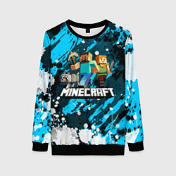 Свитшот женский Minecraft Майнкрафт, цвет: 3D-черный