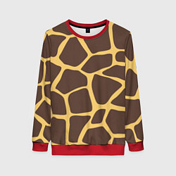 Свитшот женский Окрас жирафа, цвет: 3D-красный