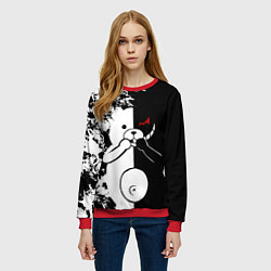 Свитшот женский Monokuma, цвет: 3D-красный — фото 2