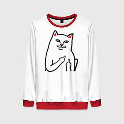 Свитшот женский Meme Cat, цвет: 3D-красный