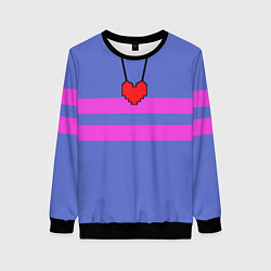 Свитшот женский UNDERTALE FRISK ФРИСК, цвет: 3D-черный