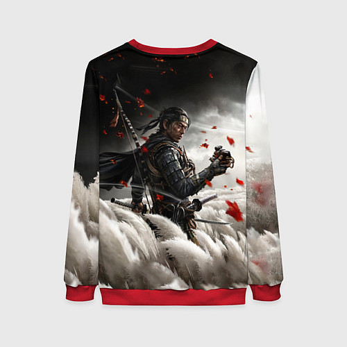 Женский свитшот Ghost of Tsushima / 3D-Красный – фото 2