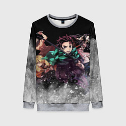 Свитшот женский KIMETSU NO YAIBA, цвет: 3D-меланж