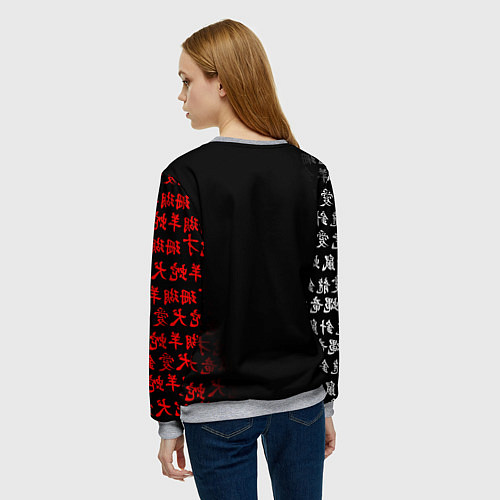 Женский свитшот KIMETSU NO YAIBA / 3D-Меланж – фото 4