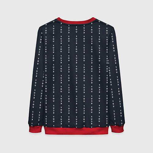 Женский свитшот FUCK YOU как у Конор МакГрегор / 3D-Красный – фото 2