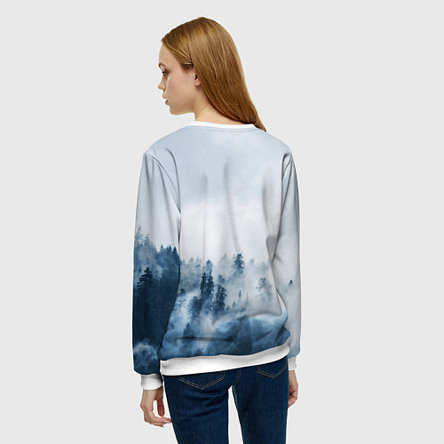 Женский свитшот МЫ РУССКИЕ С НАМИ БОГ / 3D-Белый – фото 4