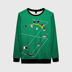 Свитшот женский Игра в регби, цвет: 3D-черный