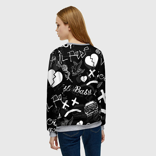 Женский свитшот LIL PEEP / 3D-Меланж – фото 4