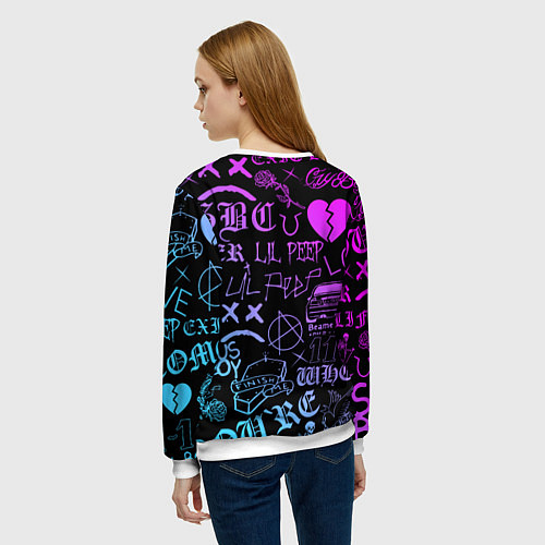 Женский свитшот LIL PEEP / 3D-Белый – фото 4
