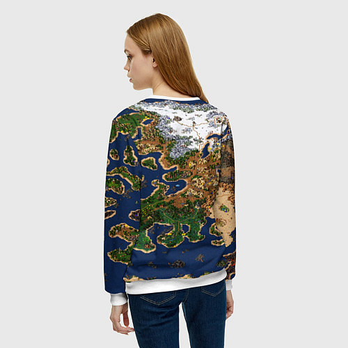 Женский свитшот HEROES 3 КАРТА / 3D-Белый – фото 4