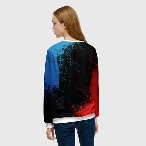 Женский свитшот БМВ Мотоспорт / 3D-Белый – фото 4