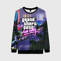 Свитшот женский Grand Theft Auto Vice City, цвет: 3D-черный