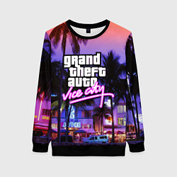 Свитшот женский Grand Theft Auto Vice City, цвет: 3D-черный