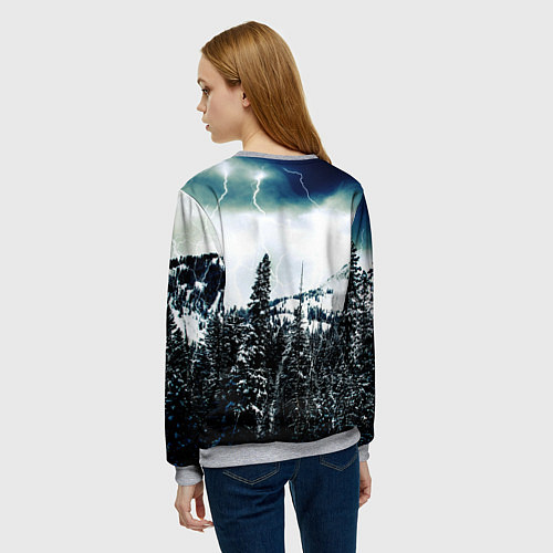 Женский свитшот Сибирь / 3D-Меланж – фото 4