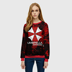 Свитшот женский UMBRELLA CORP, цвет: 3D-красный — фото 2