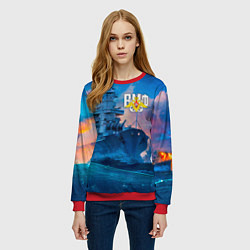 Свитшот женский ВМФ, цвет: 3D-красный — фото 2