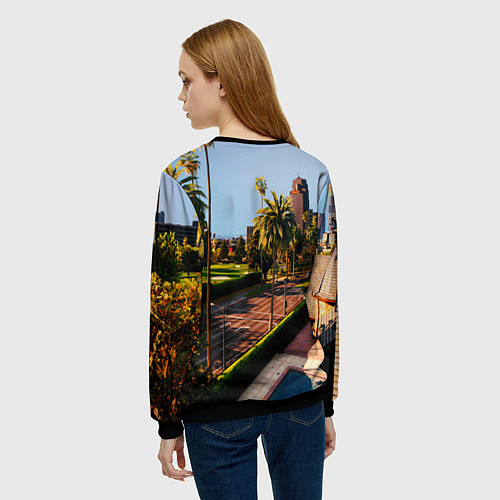 Женский свитшот Grand Theft Auto / 3D-Черный – фото 4
