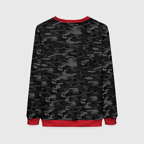 Женский свитшот ГОРОДСКОЙ КАМУФЛЯЖ / 3D-Красный – фото 2