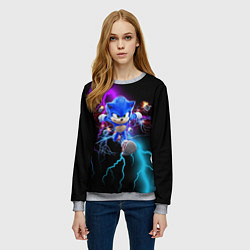 Свитшот женский SONIC, цвет: 3D-меланж — фото 2