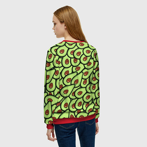 Женский свитшот АВОКАДО / 3D-Красный – фото 4
