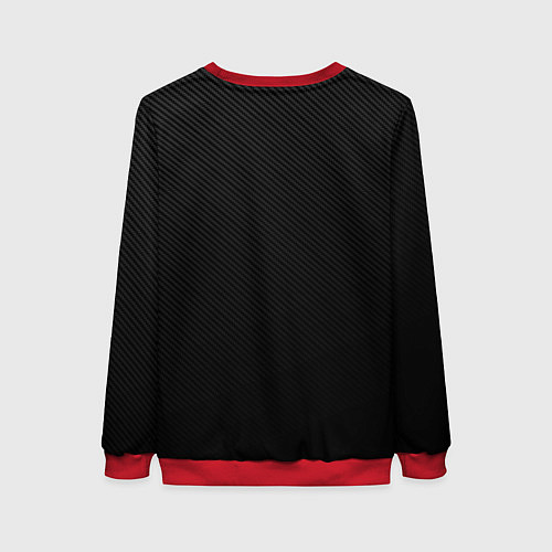 Женский свитшот MERCEDES-BENZ CARBON / 3D-Красный – фото 2