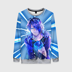 Свитшот женский Аниме Роза, цвет: 3D-меланж