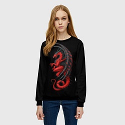 Свитшот женский Red Dragon, цвет: 3D-черный — фото 2