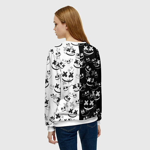 Женский свитшот Fortnite & Marshmello / 3D-Белый – фото 4
