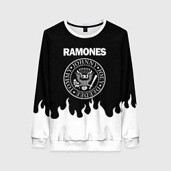 Свитшот женский RAMONES, цвет: 3D-белый