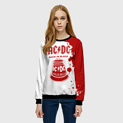 Свитшот женский ACDC Back in Black, цвет: 3D-черный — фото 2