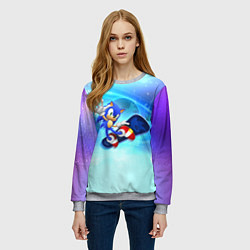 Свитшот женский Соник, цвет: 3D-меланж — фото 2