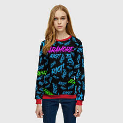 Свитшот женский Paramore RIOT!, цвет: 3D-красный — фото 2