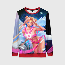 Свитшот женский HI, цвет: 3D-красный