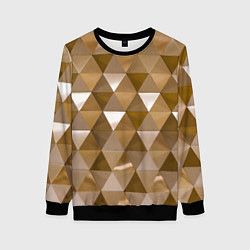 Свитшот женский Кристализация, цвет: 3D-черный