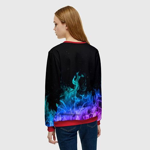 Женский свитшот Marshmello Fortnite / 3D-Красный – фото 4