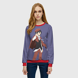 Свитшот женский Ranpo Edogawa, цвет: 3D-красный — фото 2